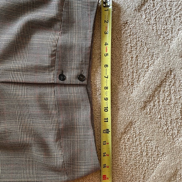 JONES NEW YORK Stretch Wool Glen Plaid Wide Leg Trousers Size 10 - Picture 8 of 11